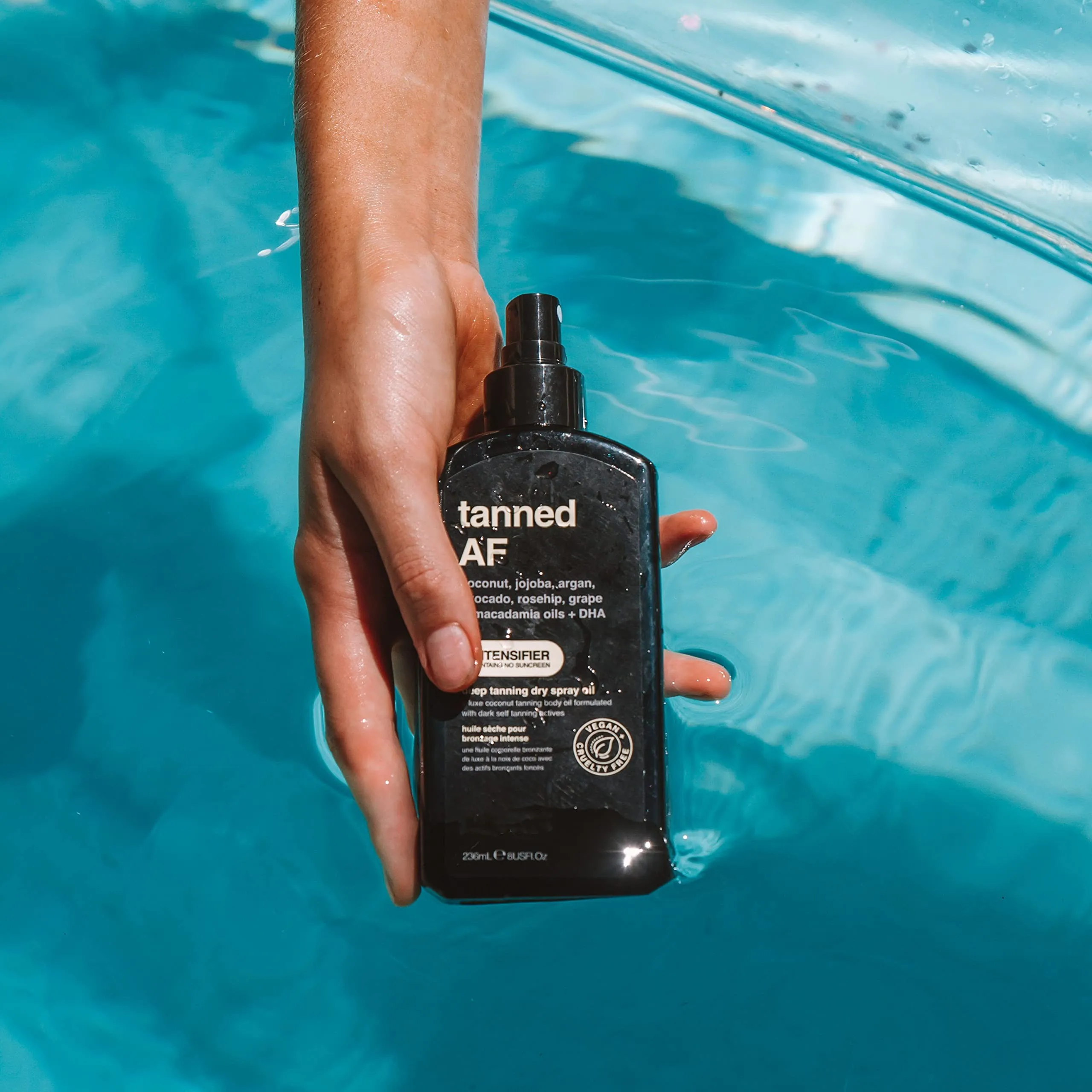 Tanned Intensifier Dry Spray paraben-free vegan Self-Tan Tanning Spray
