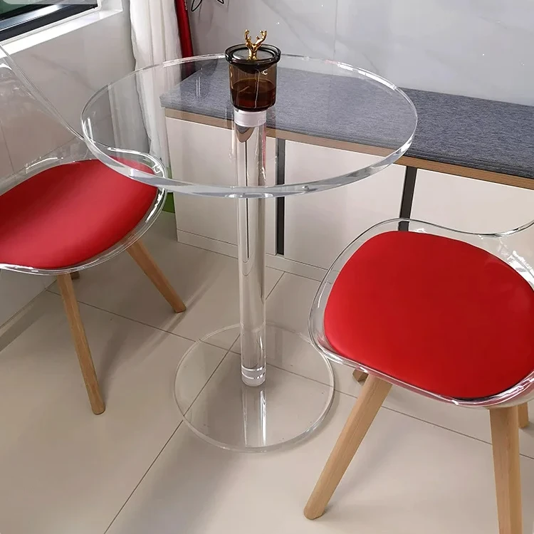 Luxury Acrylic Coffee Table Unique Modern Style Round Tea Table Transparent Side Table