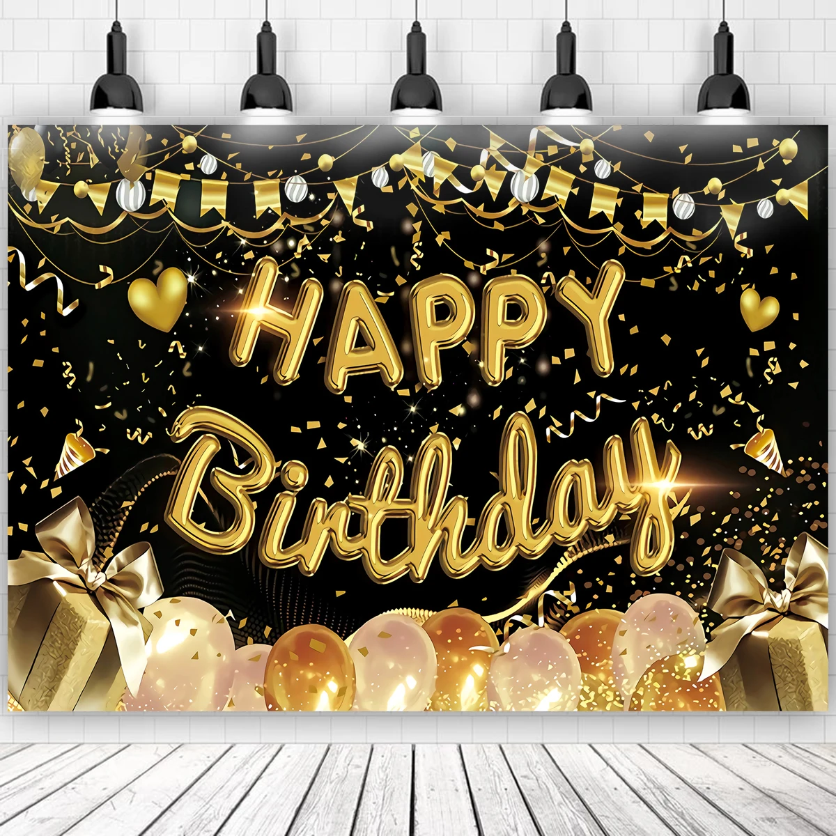 Happy Birthday Party Decoration Polyester Photo Background Birthday Photography Backdrop Home Decor Birthday Party Supplies