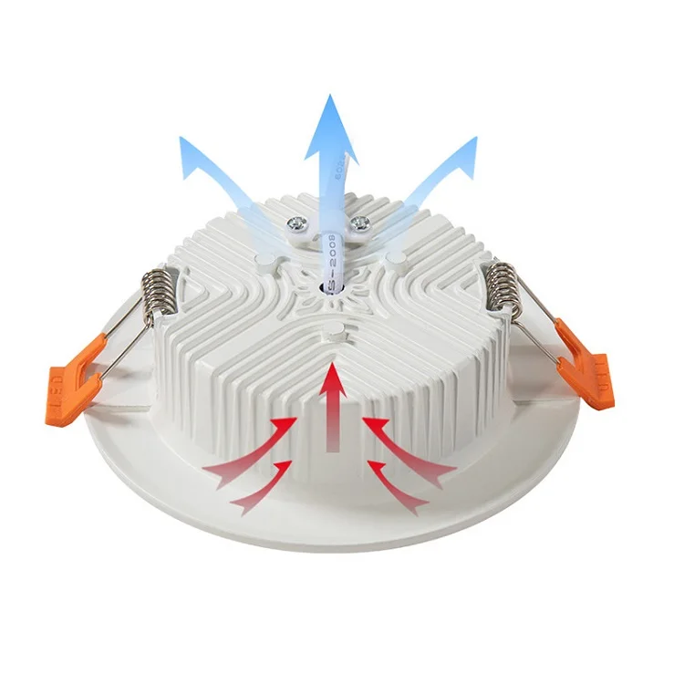 Белый отлитый под давлением алюминиевый потолок ip44 3 Вт 7 Корпус SMD2835 встраиваемый вниз светильник цена светодиодные потолочные светильники