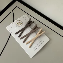 4pcs/set Metal Duckbill Hairpin Melting Vintage Nude Color No Bend Hair Clips For Woman Girls Makeup Salon Hair Accessories