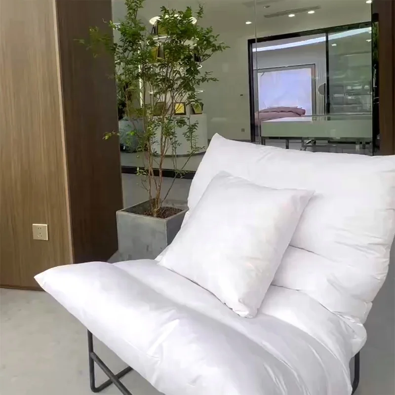 Linda Manufacturers Square White Pillows in Natural Filling with Duck Feathers Decorative & Throw Pillows