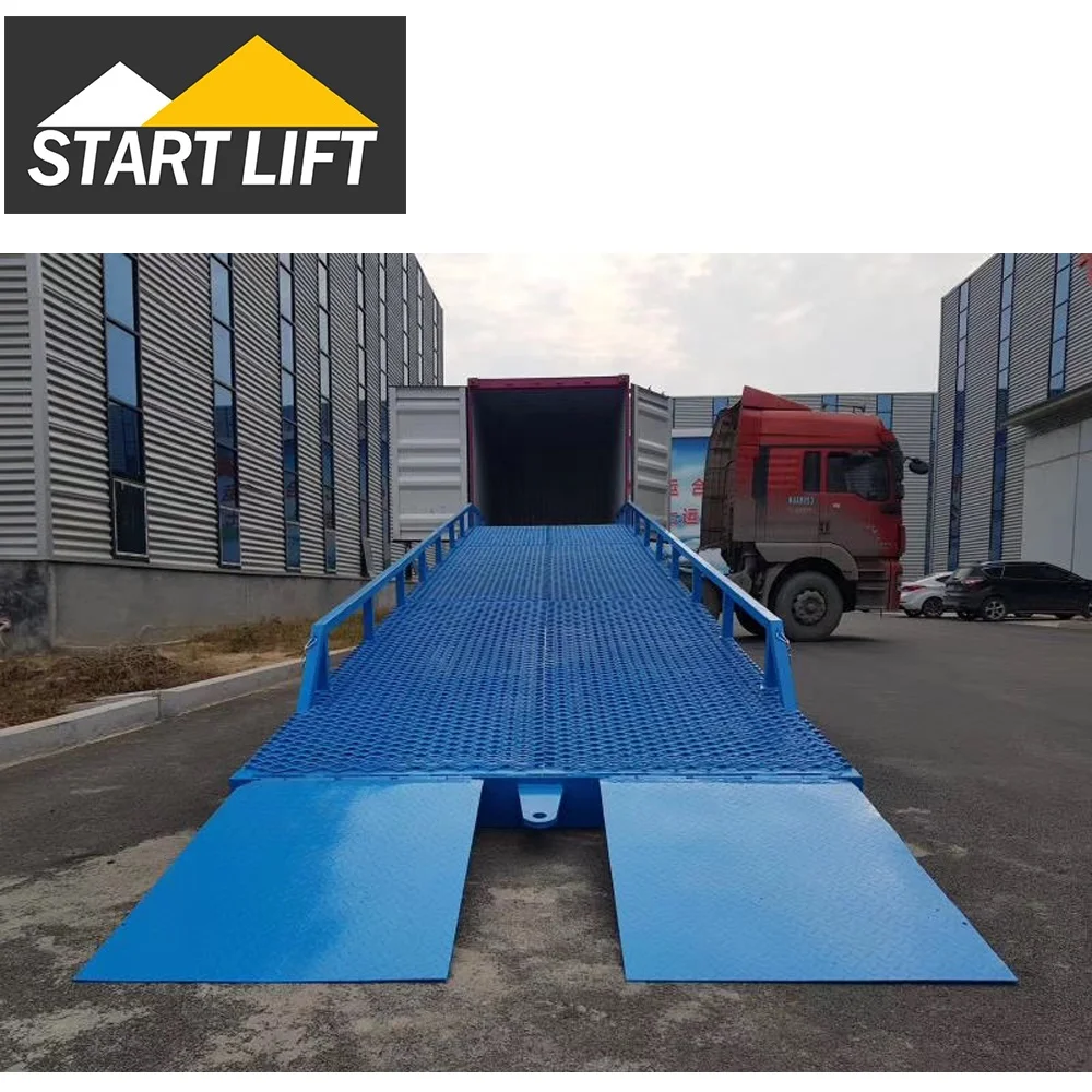 6-12 ton mobile boarding customization hydraulic loading dock ramp manual container loading platform