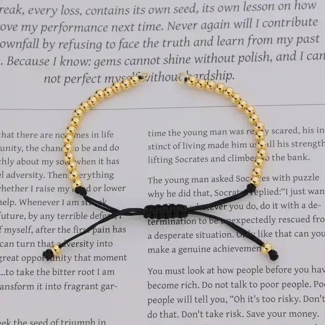 3D I-shaped buckle waterproof hand rope bracelet for men and women wearing gold colored woven steel wire rope leather rope