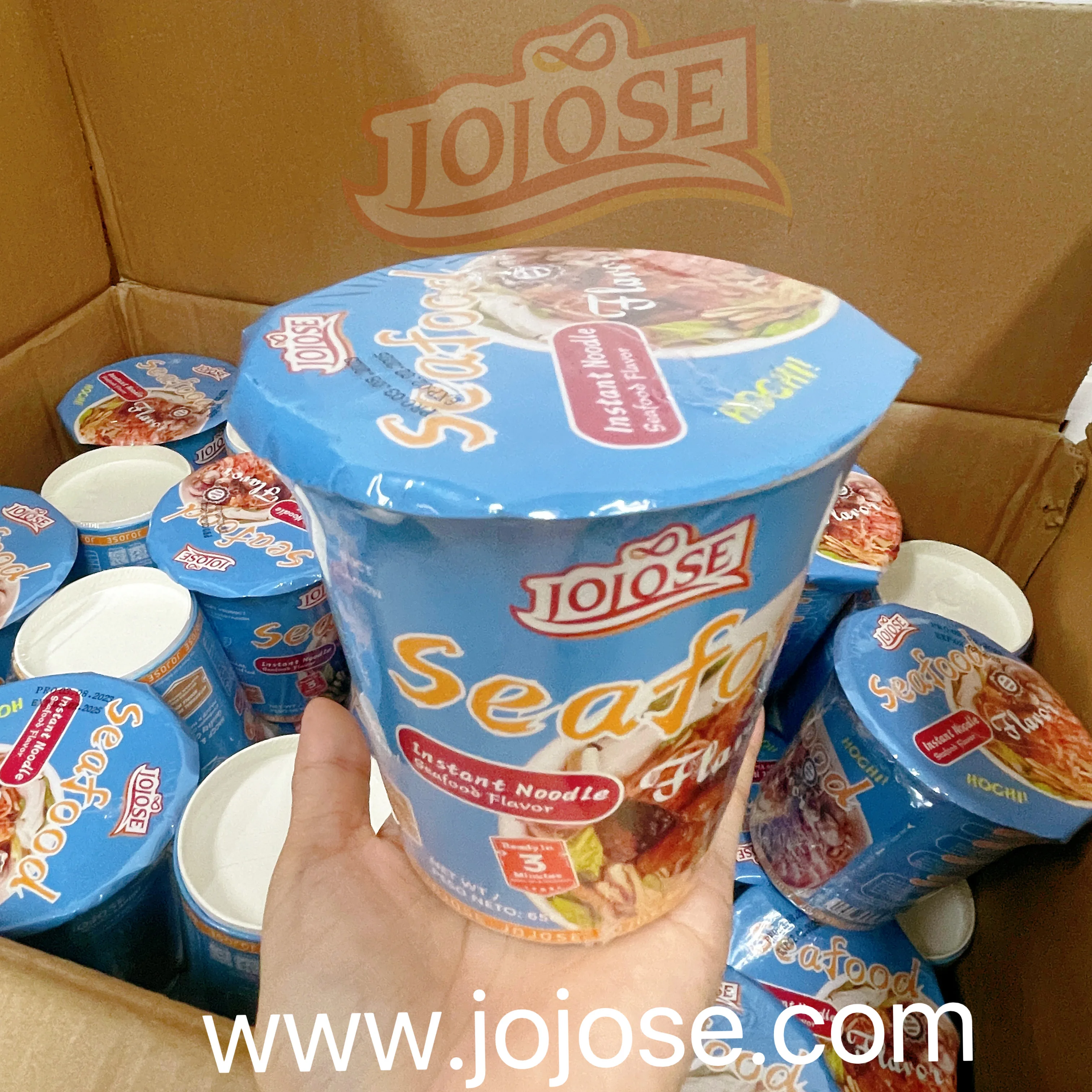 JOJOSE 65g  Cup Noodles HALAL Chinese OEM Low Price MOQ Korean Ramen Factory Manufacturing Best Sale Brands Instant Noodles