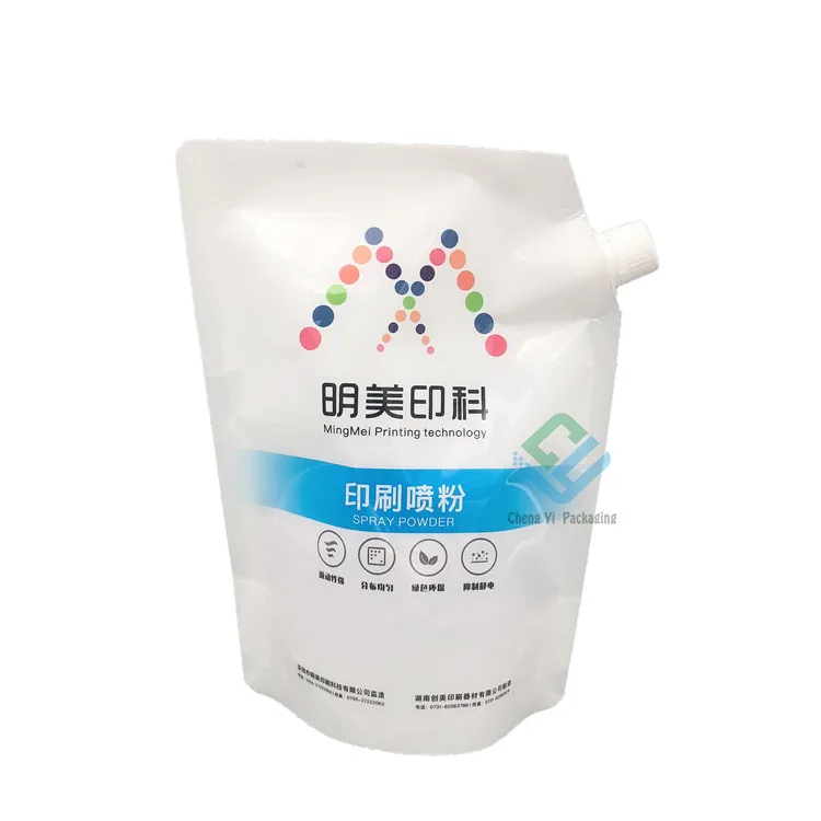 Custom Extrusion Resistance Liquid Paint Bag 1L 2L Pigment Refill Packaging Pouch Custom Acrylic Paint Corner Spout Pouch