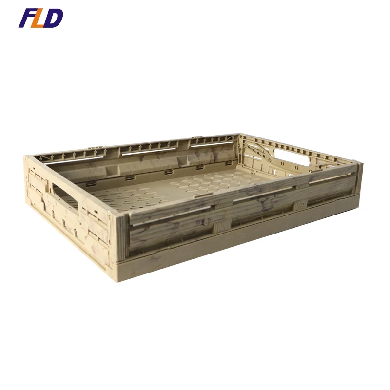 Supermarket Natural Fruit and Vegetable Storage Wooden Crate