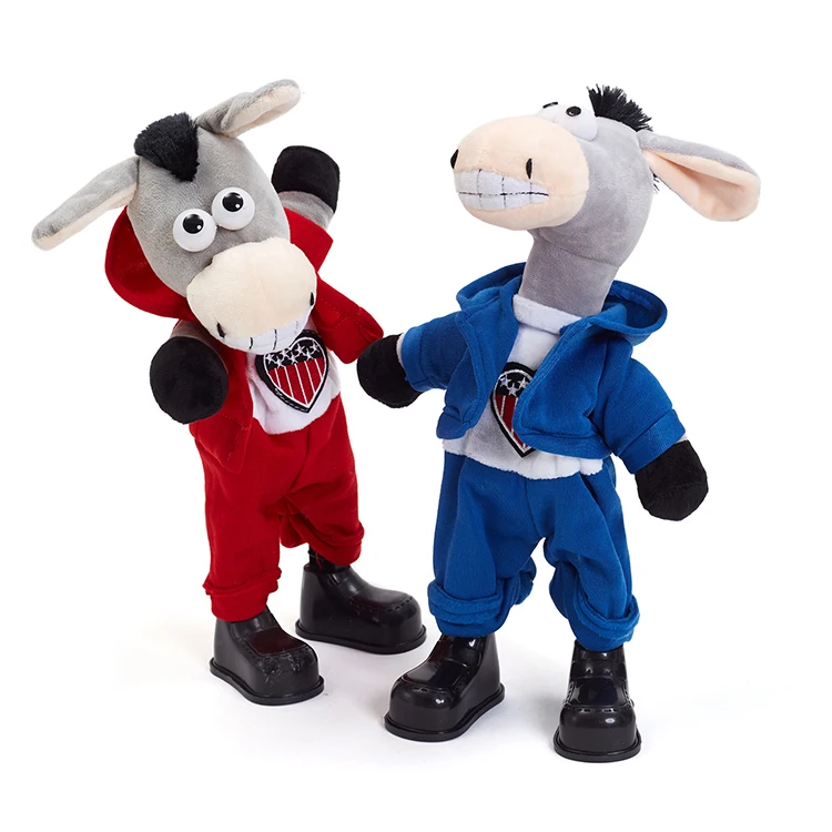 Plush Animals Electric Shook Head Donkey Singing And Dancing Toys