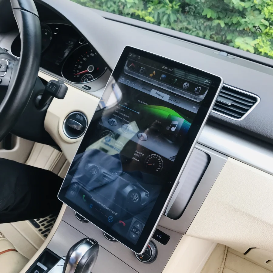 
KLYDE Android 9.0 System 12.8 inch 2 DIN 100 rotation universal radio car player GPS navigation Radio Dvd Player Car Stereo 