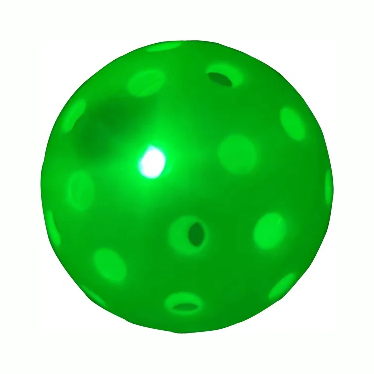 New LED Luminous Pickleball Green 40 Hole TE Electronic Luminous Hollow Hole Ball  Rotational Plastic Ball
