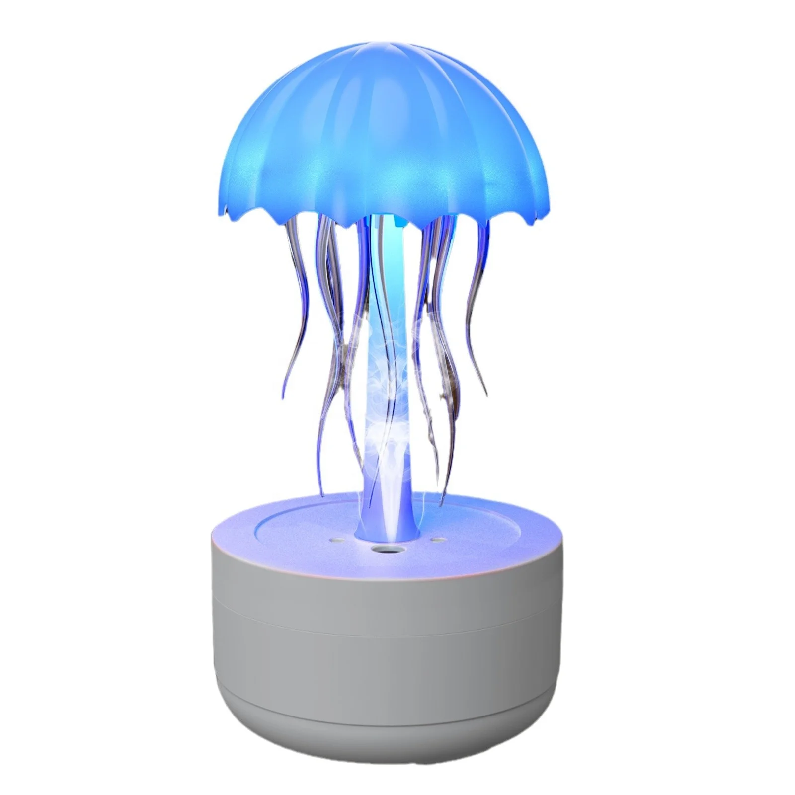Colorful Night Light Aromatherapy Essential Oil Diffuser Heavy Fog Air Purifying Rotary Jellyfish LED Lamp Ultrasonic Humidifier