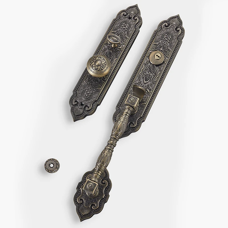 High quality Latest  Euro Italy style  Zinc Alloy wooden  customzieluxury Front Door Handle 9803M