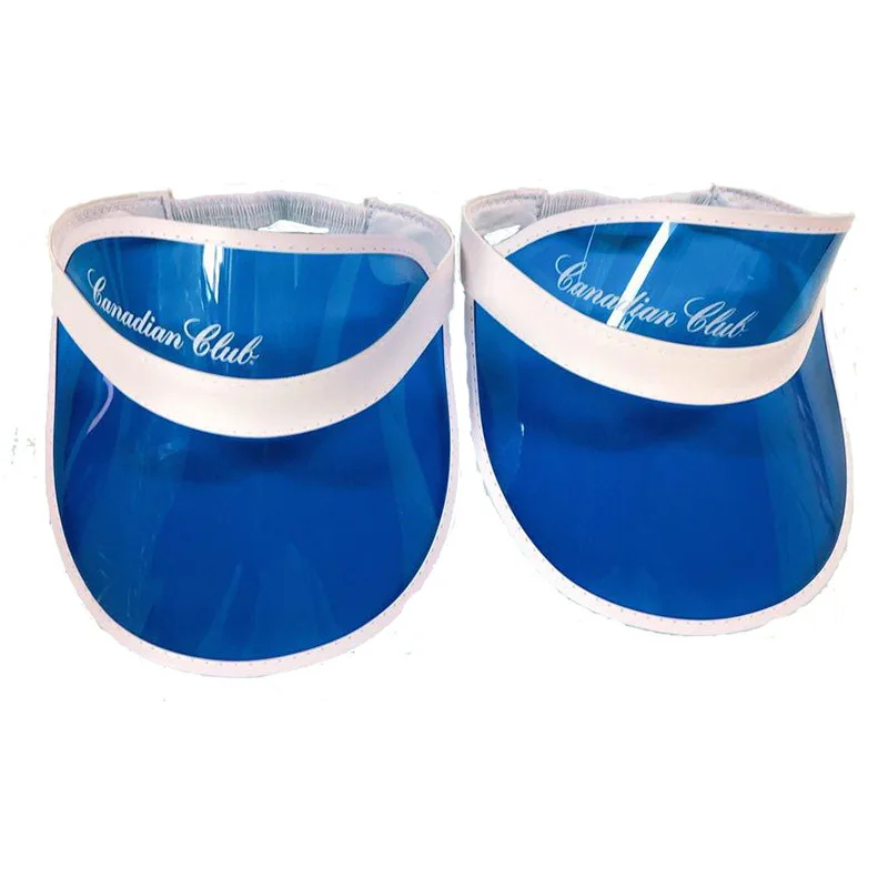 Wholesale Custom Logo Sunvisor Empty Plastic Pvc Cap Hat Beach Adjustable Sun Visor Hats