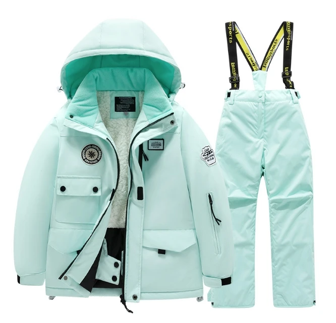 Professional Unisex XL Winter Ski Suit Windproof Waterproof Coat Kids Thick Warm Snow Play Full Set Heated Feature Plus Adults