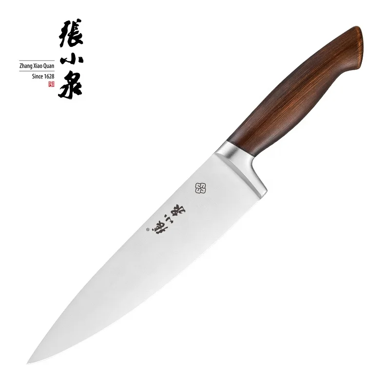 Classic Wood Grain Hollow Handle Kitchen Knife Cheap Stainless Steel Chef Knife