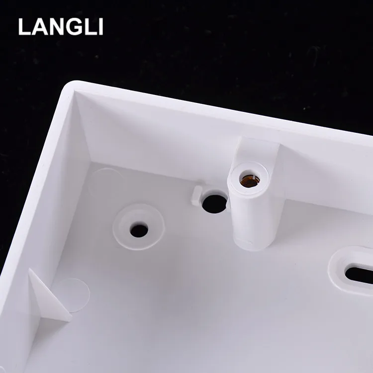 LANGLI 86 Type Square 3x3 Thick Pvc Electrical Plastic Wall Socket Back Outdoor Junction Switch Box