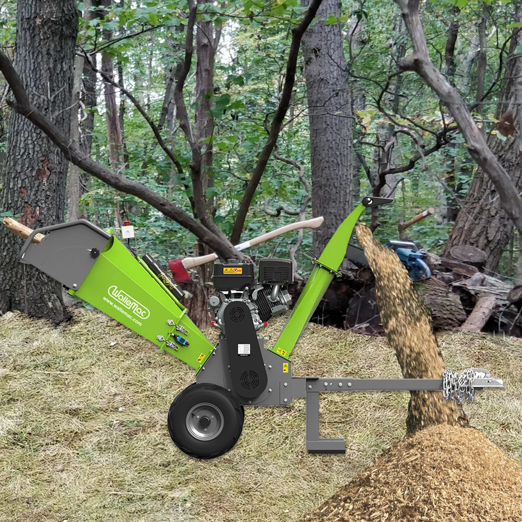 China wood chipper wood cutting machines Gasoline Engineer Power Wood cutting forrest machine outdoor machine