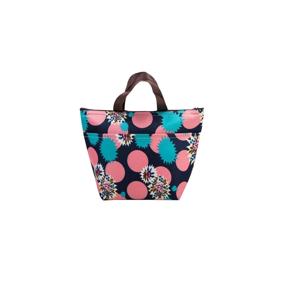 Fashion Office Hand Carry Bag Printed Women Handbag Girl Canvas Bento Box Lunch Bag