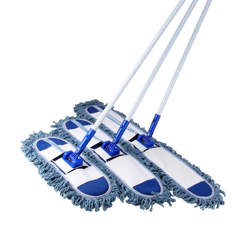4 size custom color cotton head flat mop with handle
