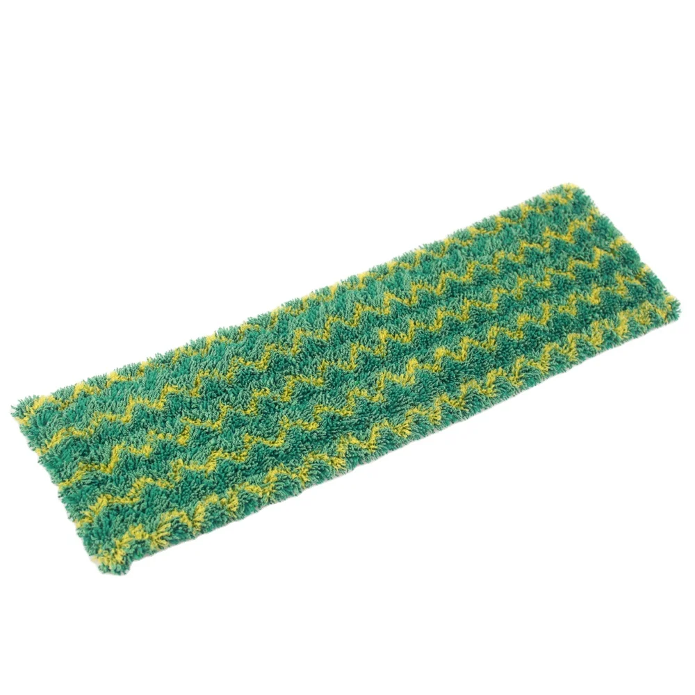 Commercial Zigzag Microfiber mop Pad with Scrubber and hook and loop fastener back 18 Inches