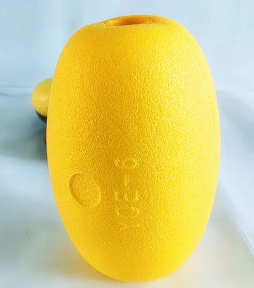 Weihai Yinqiu Oval ODM Fishing Float E-6 YQE6 EVA6 Buoyancy 610g Yellow EVA Fishing Buoy for Fishing Net