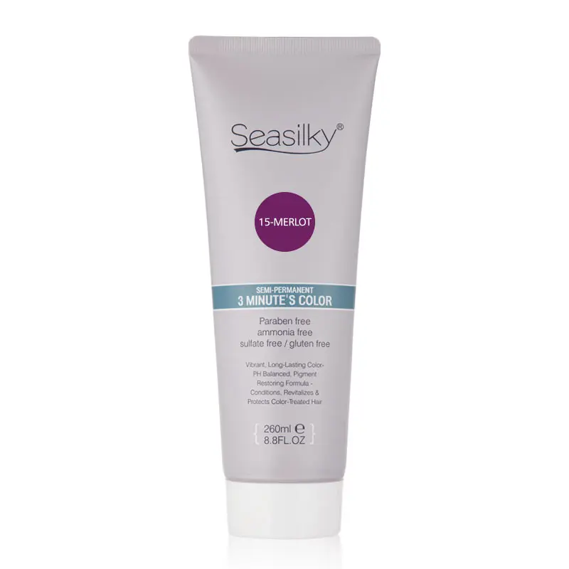 Fashion Merlot Semi-Permanent Color Cream For Hair Dyeing&Nourishing Ammonia-Free 260ml