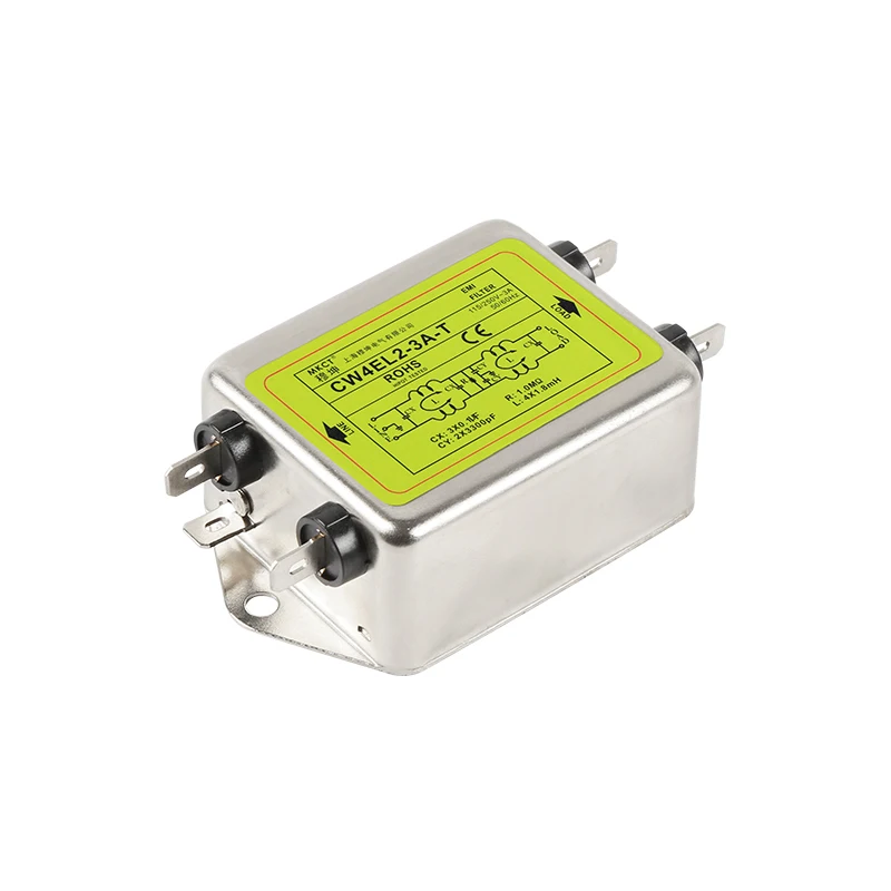 Insert Connection Single-Phase 220V EMI Filter Enhanced Bipolar 2 Pins CW4EL2-3A/6A/10A/20A/30A-T Power Filter