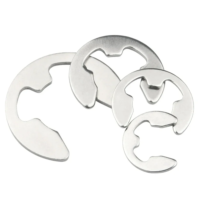 1pcs Stainless Steel E Clips Shaft Bearing External Retaining Ring Split Washer M1.2 M1.5 M2 M4 M6 M7 For Shaft Fastener