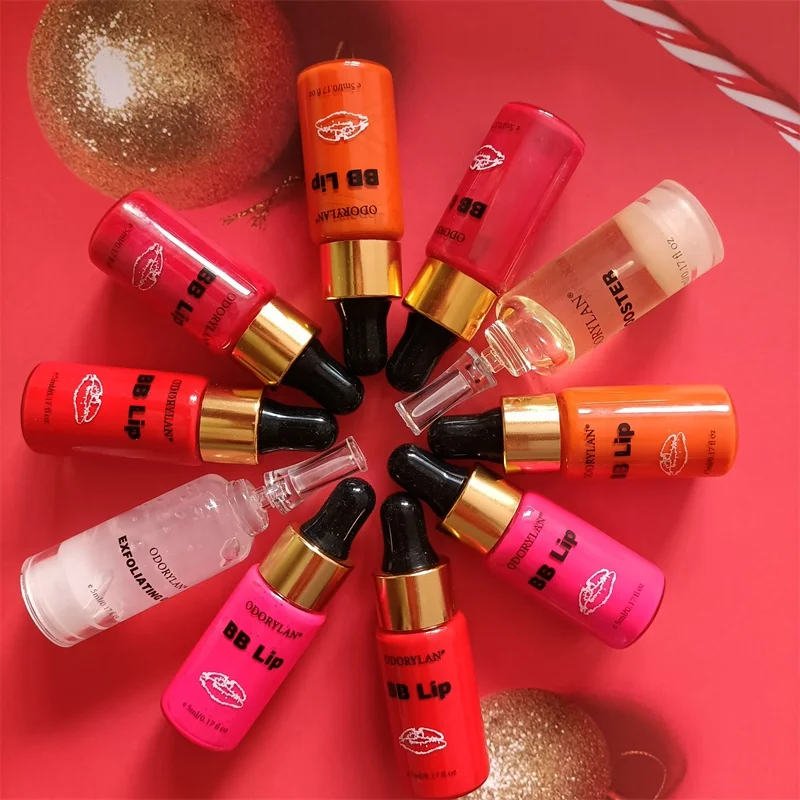 Hot!!! Sale Pink Orange Red 4 Colors Semi Permanent Makeup BB Foundation Lip Microneedle Ampoule Treatment Serum BB Lips