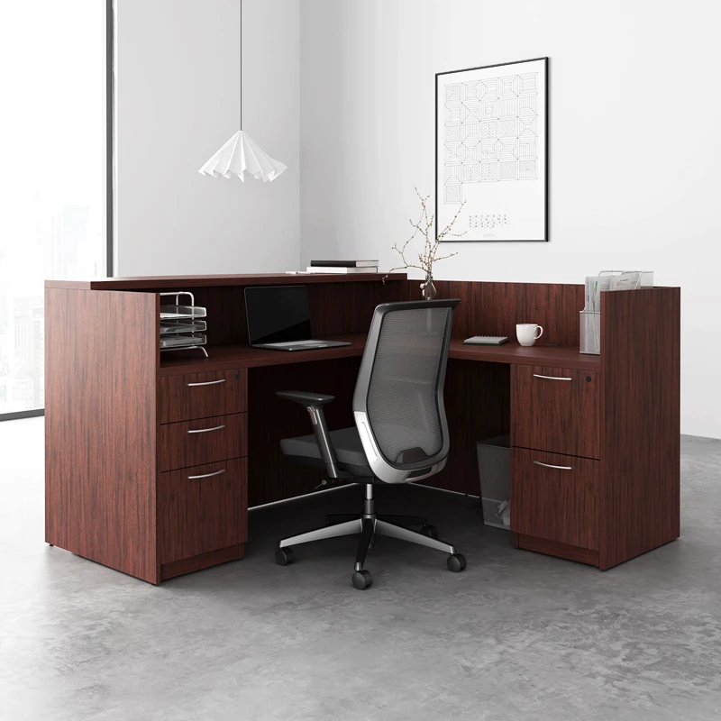 office furniture wooden executive office table desk design  L shape computer wood desk