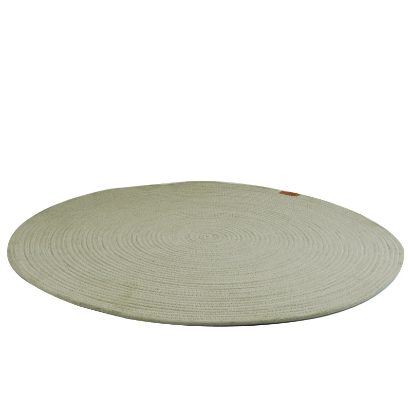 30*30 Inch Living Room Carpet 100% Cotton Hand-woven Crochet Round Rug