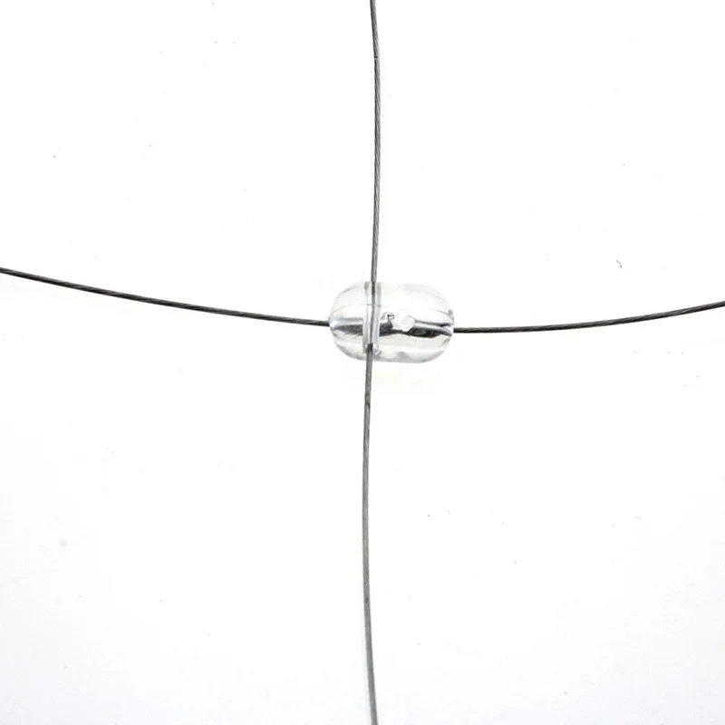 1000pcs/bag Fishing Beads Transparent Double Cross Hole Stop clear Bead String Hook Accessories Space Beans Floating Stop Beans