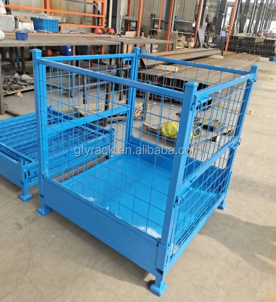 Складные складные контейнеры GTY складная промышленная металлическая клетка стальная стойка для хранения