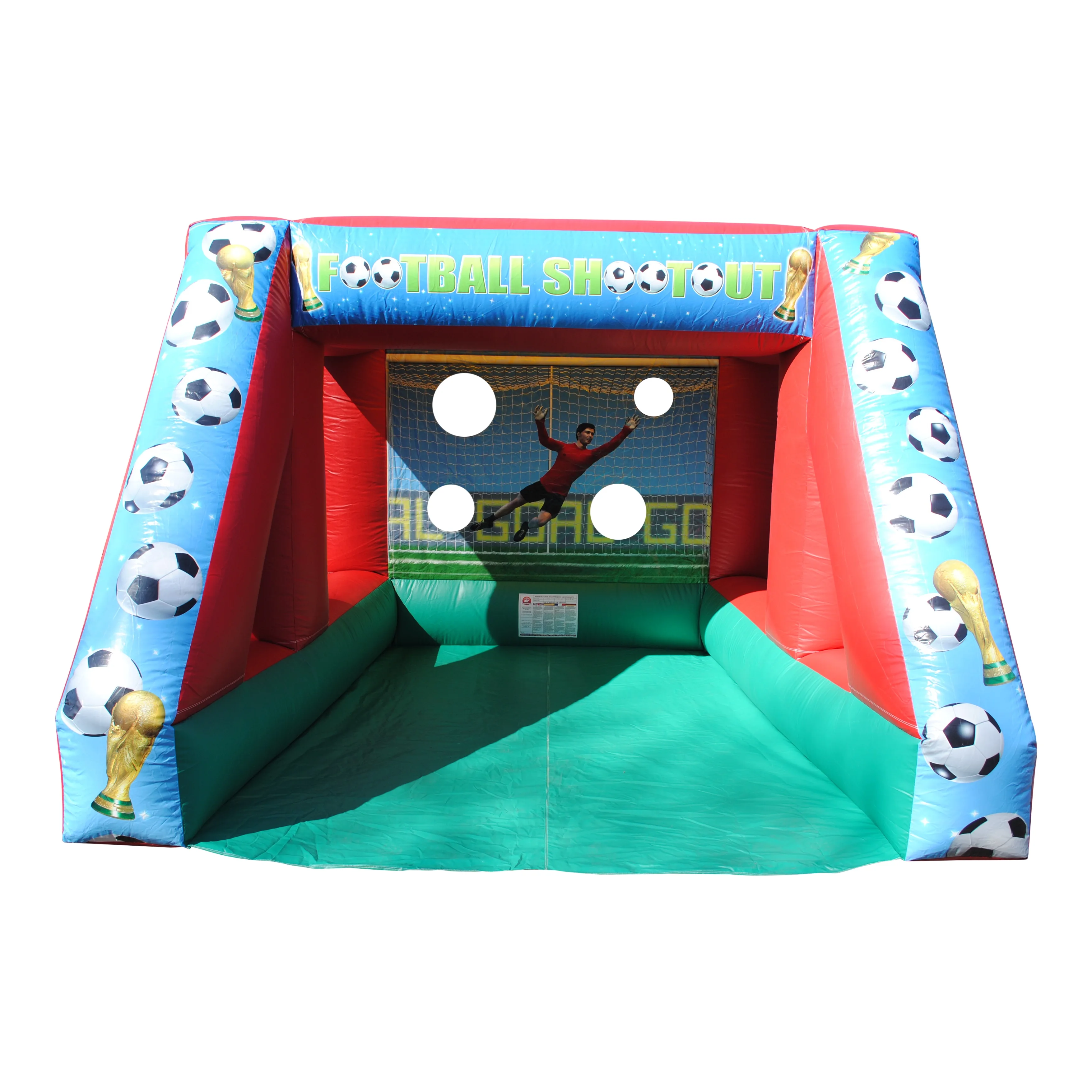 inflatable football penalty shootout games  inflatable soccer goal football shoot game for sale