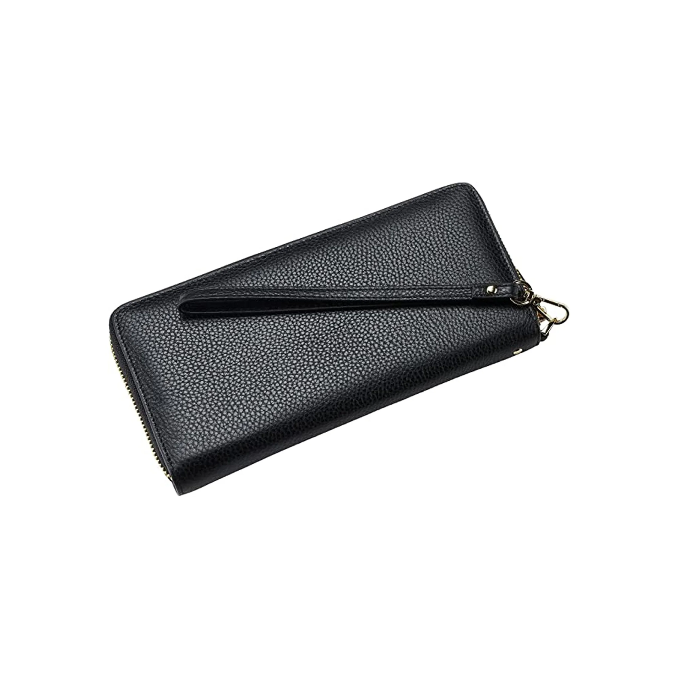 Womens Leather Zipper Wallet Rfid Blocking Ladies Purse Wallets Credit Card Holder Clutch Leather Wallet For Men