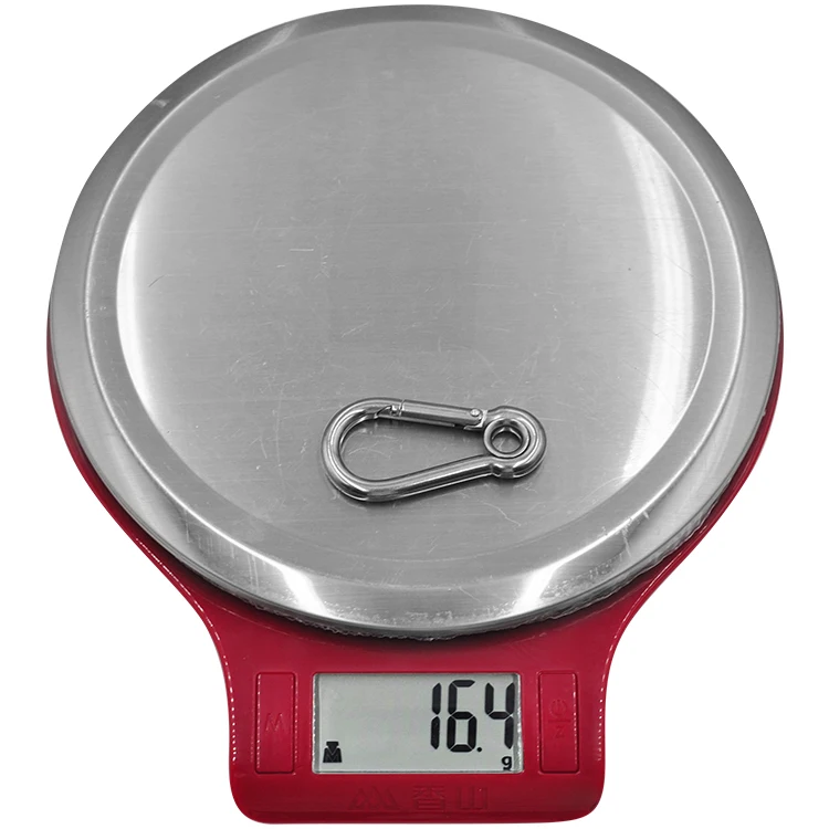 
5*50mm Snap Hook Stamped D-Ring Stainless Spring Steel Climbing Carabiner 