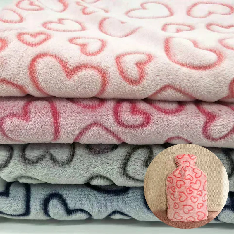 Direct Sales Pajamas Pants, Comfortable Breathable Double-Sided Plain Coral Fleece Knit Jacquard Stretch Flannel Fabric/