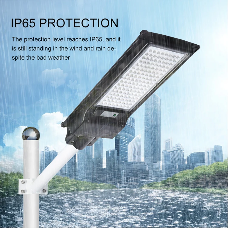 Stock In USA waterproof outdoor ip65 smd 80w 120w all in one integrated led solar streetlight