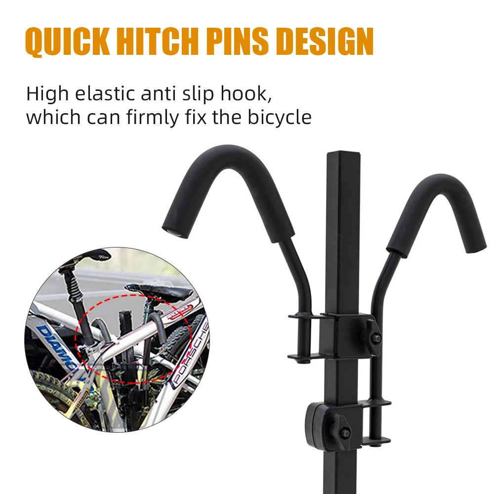 Platform style rear hitch mount fat tire mountain 2-bike ebike bicycle carrier rack for car truck SUV minivan trailer