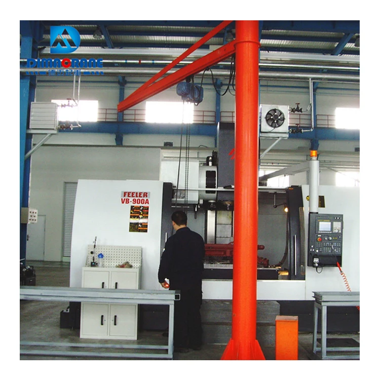 0.25 ton 250 kg KBK model column pillar mounted type ergonomic light slewing Jib crane for sale in machining production workshop