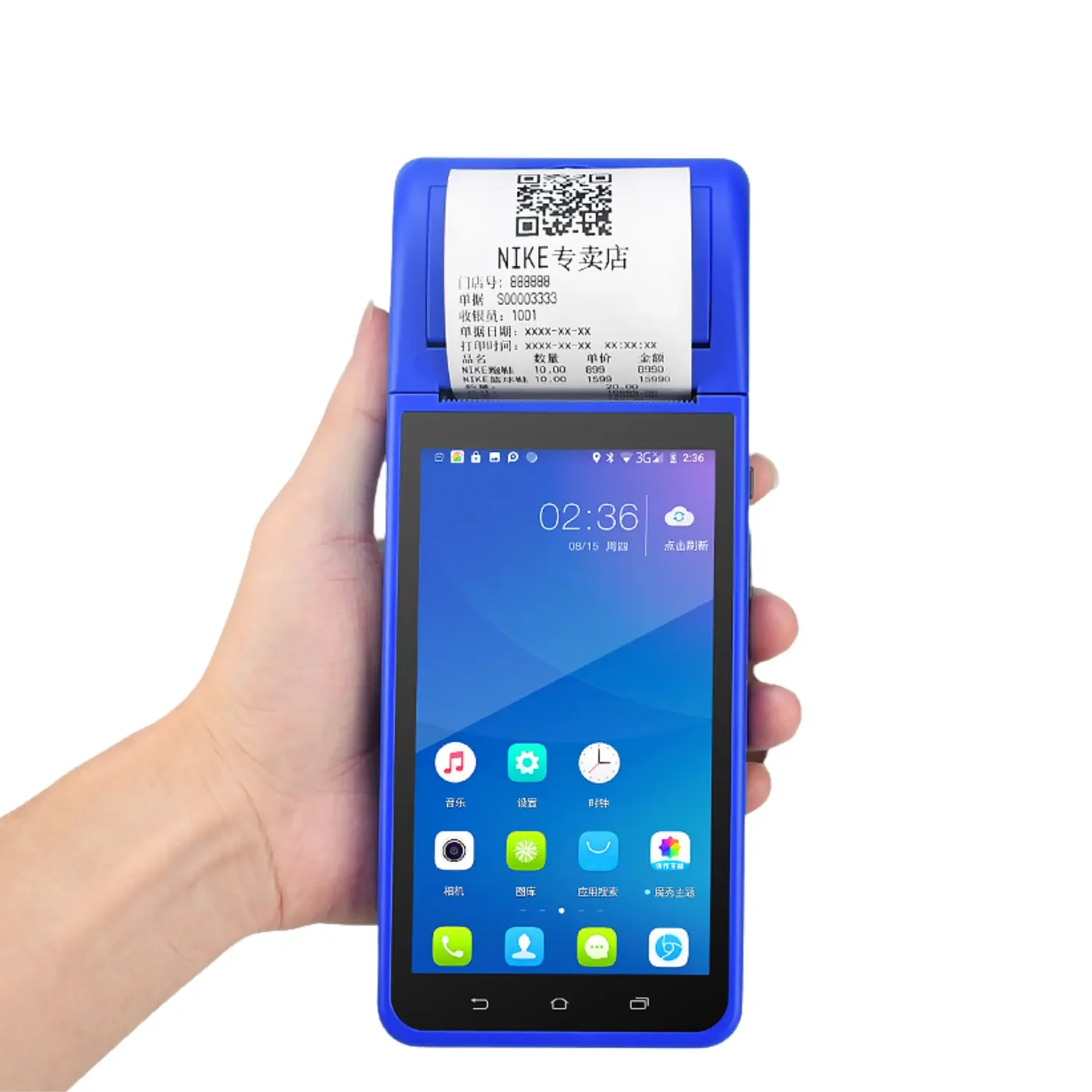 Newest 5.5 Inch 8 inch handheld Portable All In One Wifi Android Pos System Mobile Phone Terminal With Barcode Scanner Printer