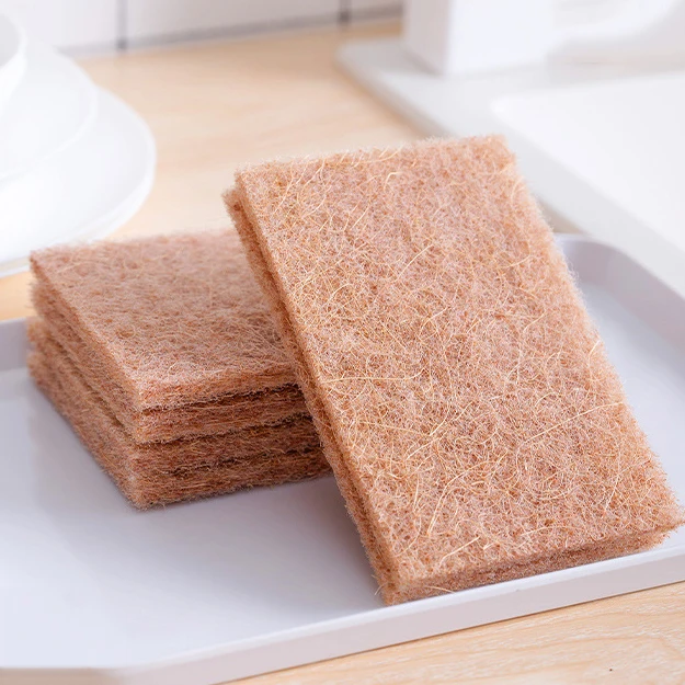 Scrub Soap Saver Pad Scrubber Eco Coconut Fiber Sponge Plastic Free Tough Scrubber Zero waste Plant based Compostable