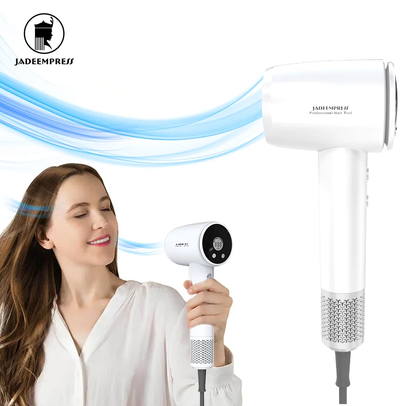 Newest Design Powerful Professional High Speed Brushless Motor Hair Dryer LED display 2024