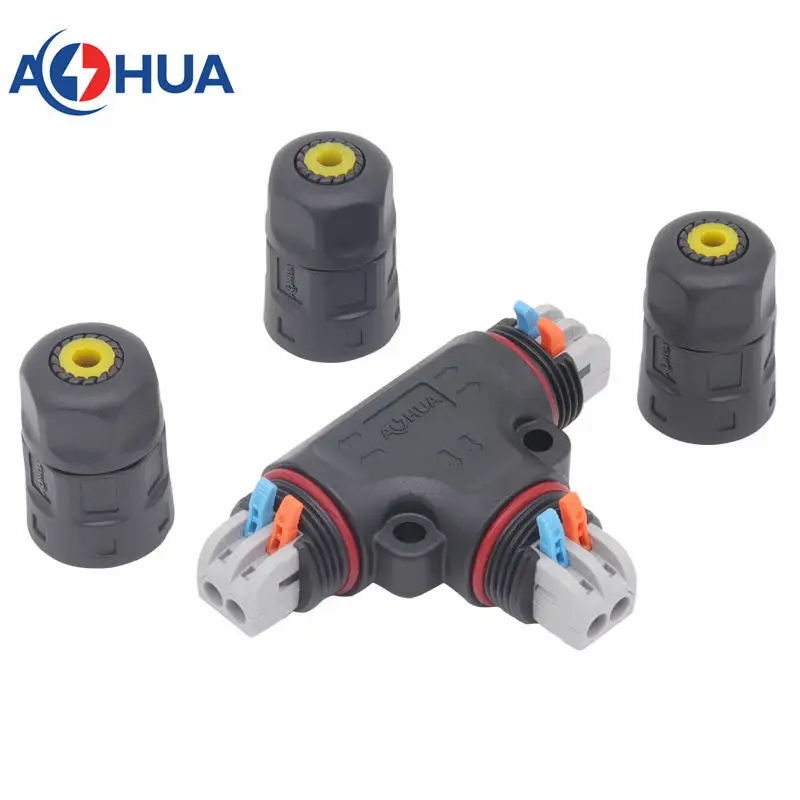 T Connector Fast 2 Pin Wire Terminal Cable Connector 1 In 2 Out Connectors For Electrical Cable