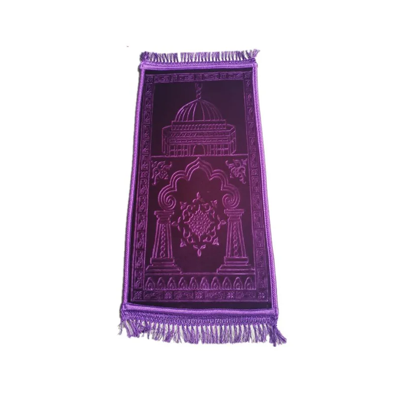 Wholesale Masjid Polyester Muslim Thick Prayer Rug sejadah custom kids prayer mat islamic prayer carpet