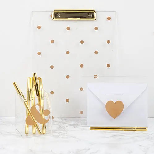 clipboard with storage/mini clipboard/gold clipboard