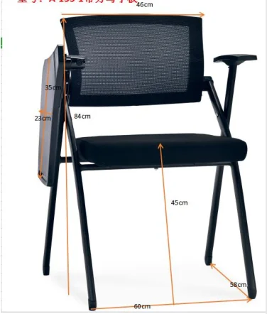 School Classroom Furniture  Business  Stackable  Office Folding Chair Training Chair With Table Attached