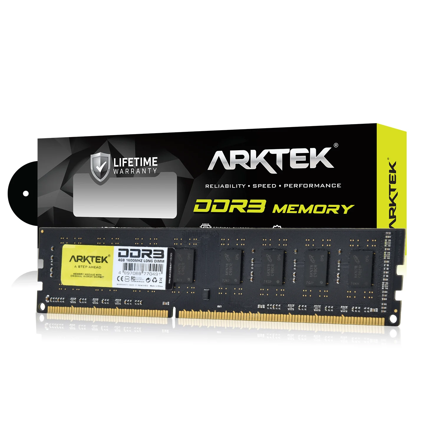 Заводская прямая продажа, Настольная память ARKTEK DDR3 4 Гб 1600 МГц