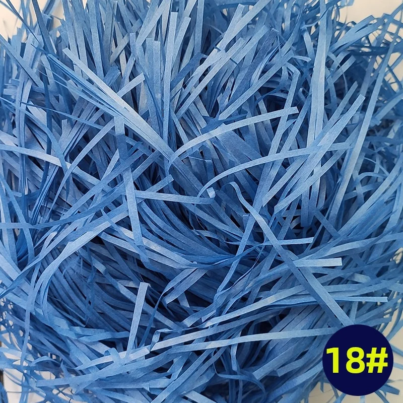 
31 Colors High Quality Decorative White Shredded Paper Filler Raffia Recycle Shredded Paper For Gift Box Filler 