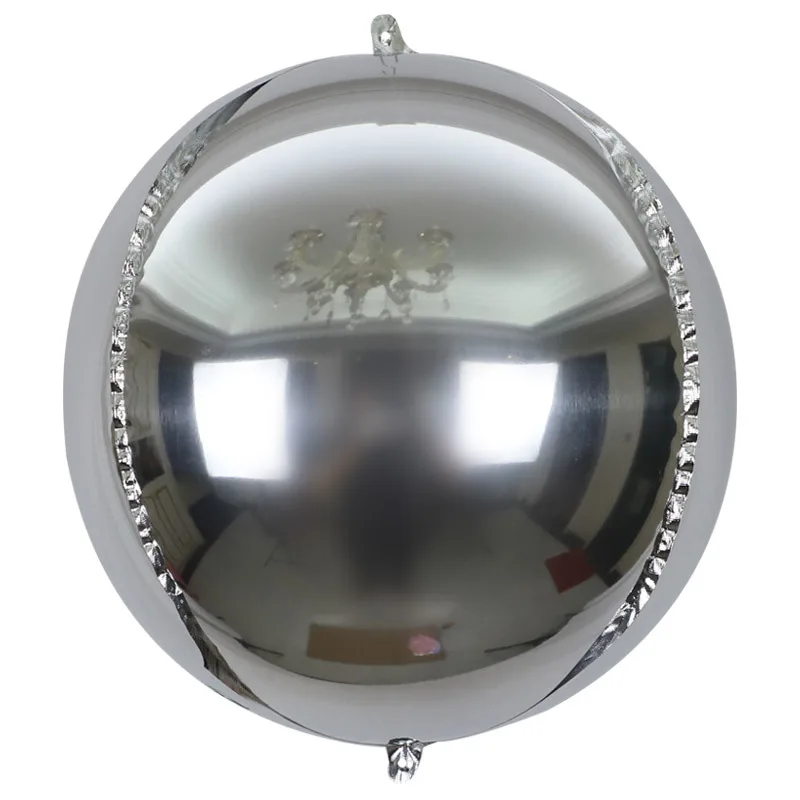 Foil Balloons Decorations Round Metallic Helium Sky Balloons 4D Sphere Mylar Foil Mirror for Baby Shower Balloons Birthday Party